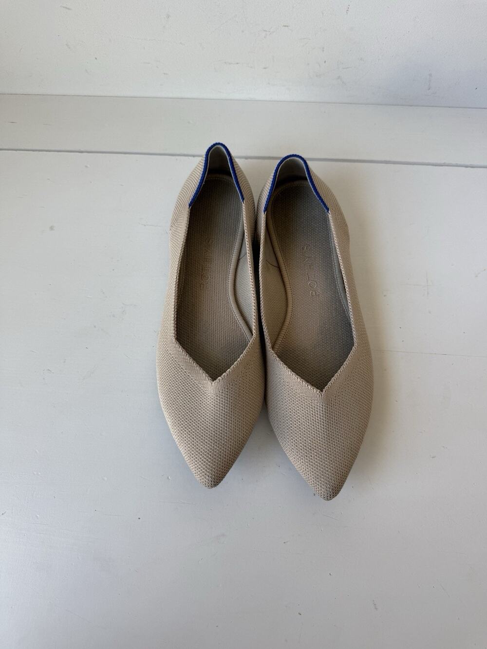 Rothy's Flat Womens Size 8 The Point II Ballet Diamond Twill Pointed Toe Slip On